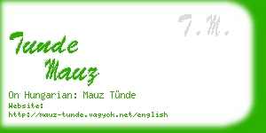 tunde mauz business card